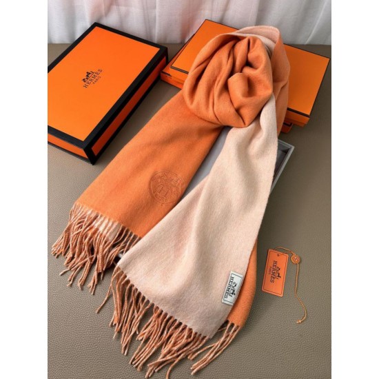 Replica Borsa Scialle reversibile classico in cashmere bicolore Hermès 70 x 200 Arancione Imitazioni Replica Borsa Scialle reversibile classico in cashmere bicolore Hermès 70 x 200 Arancione