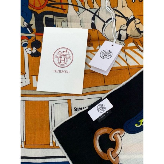 Replica Alta gamma Sciarpa quadrata reversibile in cashmere Hermès 140 Nero Imitazioni Replica Alta gamma Sciarpa quadrata reversibile in cashmere Hermès 140 Nero