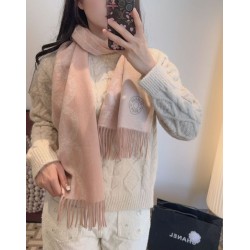 Sciarpa classica reversibile in lana d'agnello Hermès 35 x 200 Rosa
