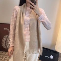Replica Alta gamma Sciarpa classica reversibile in lana d'agnello Hermès 35 x 200