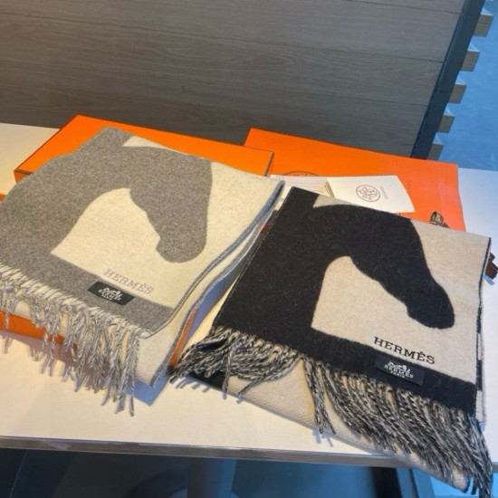 Replica Pari Sciarpa Hermès Horse in cashmere 30 x 140 cm Grigio Imitazioni Replica Pari Sciarpa Hermès Horse in cashmere 30 x 140 cm Grigio