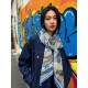 Replica Alta gamma Foulard quadrato in velluto intrecciato a mano Hermès, 140 blu Imitazioni Replica Alta gamma Foulard quadrato in velluto intrecciato a mano Hermès, 140 blu