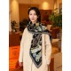 Replica Foulard quadrato in velluto intrecciato a mano Hermès, 140 nero