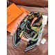 Replica Foulard quadrato in velluto intrecciato a mano Hermès, 140 nero