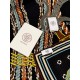 Replica Foulard quadrato in velluto intrecciato a mano Hermès, 140 nero