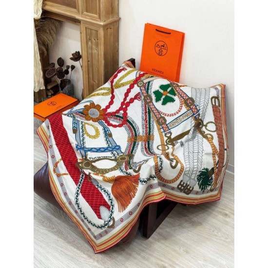 Replica Foulard quadrato in velluto intrecciato a mano Hermès, 140 arancione Imitazioni Replica Foulard quadrato in velluto intrecciato a mano Hermès, 140 arancione