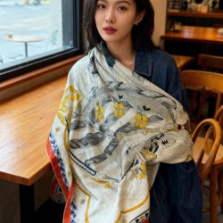Replica Foulard quadrato in velluto double face tinta unita Hermès Sweet Saddleware, 140 arancione