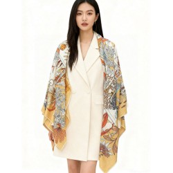 Pari Hermès Rare Treasures Fazzoletto in cashmere reversibile 140 03 Pari Hermès Rare Treasures Fazzoletto in cashmere reversibile 140 03