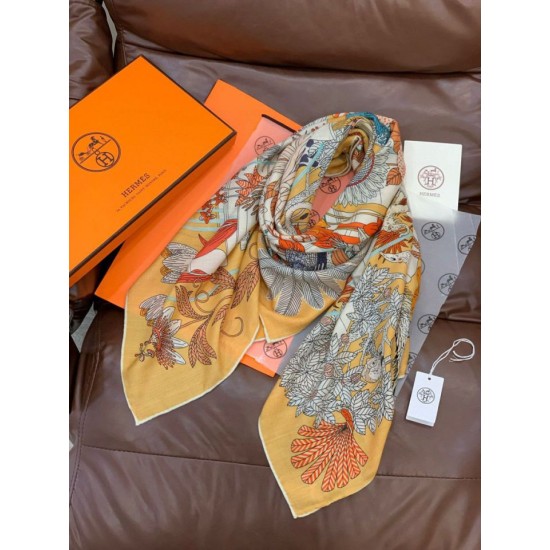 Replica Pari Hermès Rare Treasures Fazzoletto in cashmere reversibile 140 03 Imitazioni Replica Pari Hermès Rare Treasures Fazzoletto in cashmere reversibile 140 03
