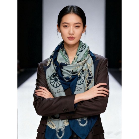 Replica Hermès Rare Treasures Fazzoletto in cashmere reversibile 140 Blu Imitazioni Replica Hermès Rare Treasures Fazzoletto in cashmere reversibile 140 Blu
