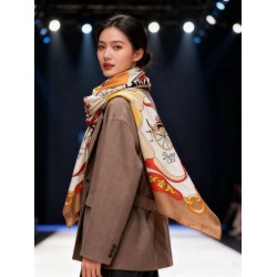 Cashmere reversibile Hermès Rare Treasures Fazzoletto 140 01 Cashmere reversibile Hermès Rare Treasures Fazzoletto 140 01