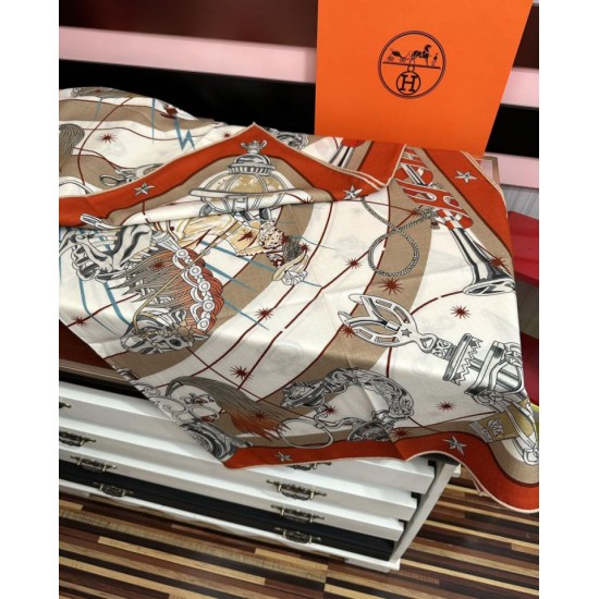 Replica Sciarpa in seta Hermès Starry Night Chorus e fazzoletto quadrato in cashmere 140 Imitazioni Replica Sciarpa in seta Hermès Starry Night Chorus e fazzoletto quadrato in cashmere 140