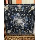 Replica Sciarpa in seta Hermès Starry Night Chorus e fazzoletto quadrato in cashmere 140 03