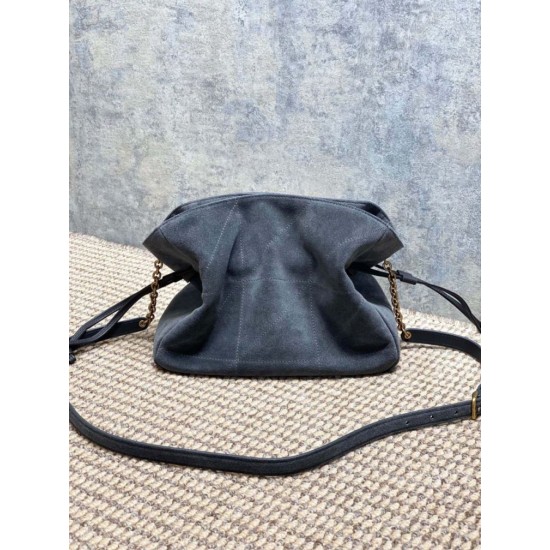 Replica Borsa a tracolla YSL Saint Laurent Jamie pelle scamosciata Grigio Imitazioni Replica Borsa a tracolla YSL Saint Laurent Jamie pelle scamosciata Grigio