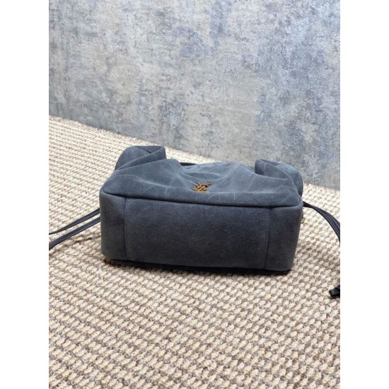 Replica Borsa a tracolla YSL Saint Laurent Jamie pelle scamosciata Grigio Imitazioni Replica Borsa a tracolla YSL Saint Laurent Jamie pelle scamosciata Grigio