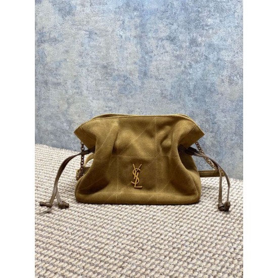 Replica Borsa a tracolla YSL Saint Laurent Jamie pelle scamosciata Foglia d'oro Imitazioni Replica Borsa a tracolla YSL Saint Laurent Jamie pelle scamosciata Foglia d'oro