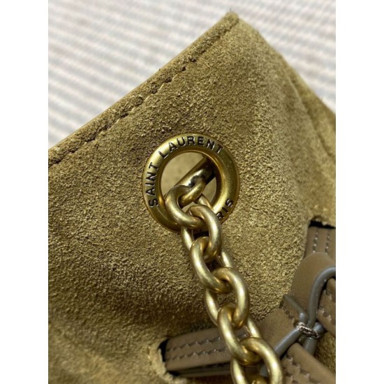 Replica Borsa a tracolla YSL Saint Laurent Jamie pelle scamosciata Foglia d'oro Imitazioni Replica Borsa a tracolla YSL Saint Laurent Jamie pelle scamosciata Foglia d'oro