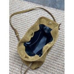 Borsa a tracolla YSL Saint Laurent Jamie pelle scamosciata Foglia d'oro Borsa a tracolla YSL Saint Laurent Jamie pelle scamosciata Foglia d'oro