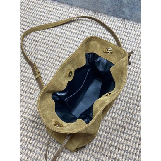 Replica Borsa a tracolla YSL Saint Laurent Jamie pelle scamosciata Foglia d'oro Imitazioni Replica Borsa a tracolla YSL Saint Laurent Jamie pelle scamosciata Foglia d'oro