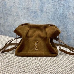 Replica Borsa a tracolla YSL Saint Laurent Jamie pelle scamosciata Caramello