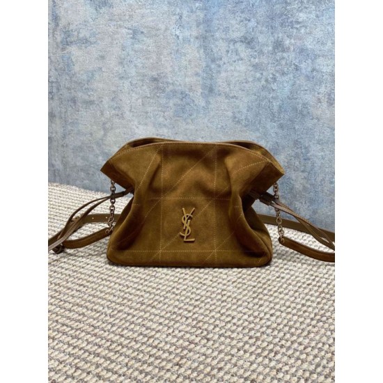 Replica Borsa a tracolla YSL Saint Laurent Jamie pelle scamosciata Caramello Imitazioni Replica Borsa a tracolla YSL Saint Laurent Jamie pelle scamosciata Caramello