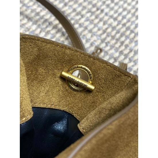 Replica Borsa a tracolla YSL Saint Laurent Jamie pelle scamosciata Caramello Imitazioni Replica Borsa a tracolla YSL Saint Laurent Jamie pelle scamosciata Caramello