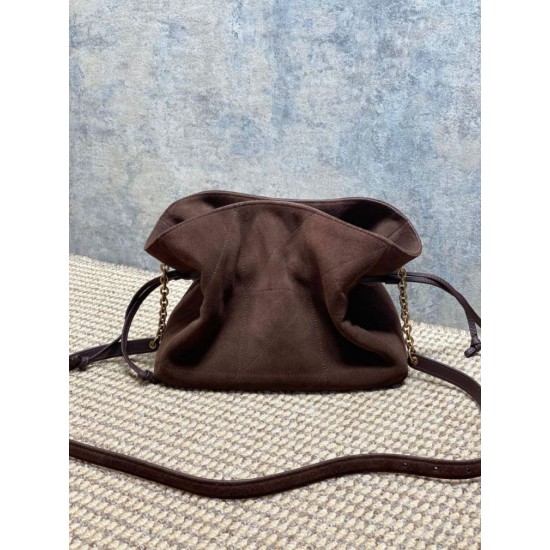 Replica Borsa 1:1 a tracolla YSL Saint Laurent Jamie pelle scamosciata Caffè Imitazioni Replica Borsa 1:1 a tracolla YSL Saint Laurent Jamie pelle scamosciata Caffè