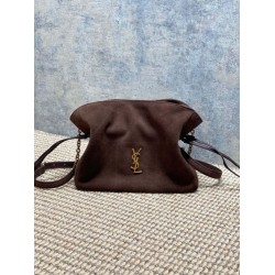 Borsa a tracolla YSL Saint Laurent Jamie pelle scamosciata Caffè