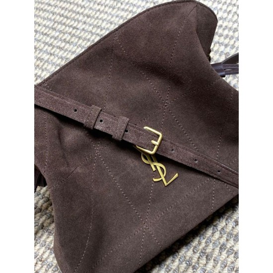 Replica Borsa 1:1 a tracolla YSL Saint Laurent Jamie pelle scamosciata Caffè Imitazioni Replica Borsa 1:1 a tracolla YSL Saint Laurent Jamie pelle scamosciata Caffè