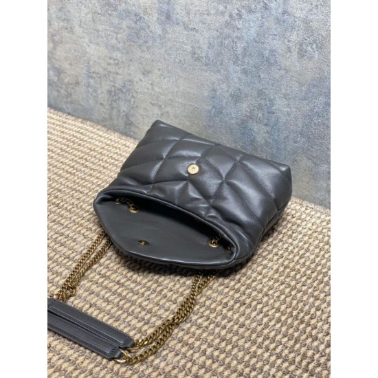 Replica Borsa a tracolla YSL Saint Laurent Mini Loulou Puffer Grigio urbano Imitazioni Replica Borsa a tracolla YSL Saint Laurent Mini Loulou Puffer Grigio urbano