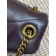 Replica Borse  a tracolla YSL Saint Laurent media Loulou Puffer Caffè
