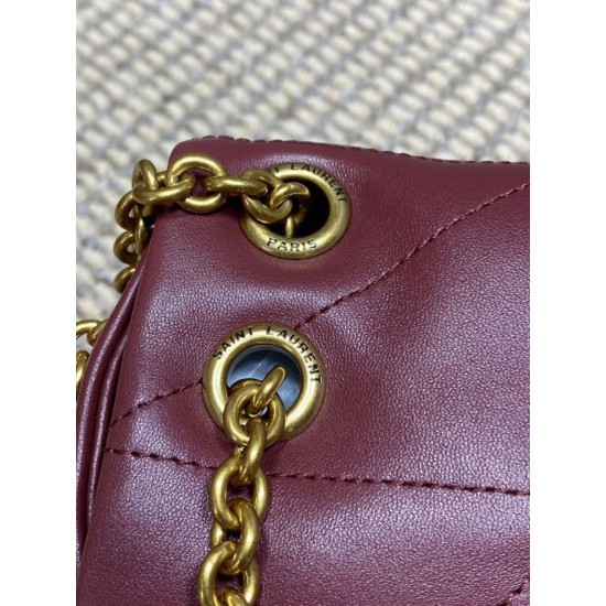 Replica Borse Imitazioni a tracolla media YSL Saint Laurent Jamie 4.3 Borgogna
