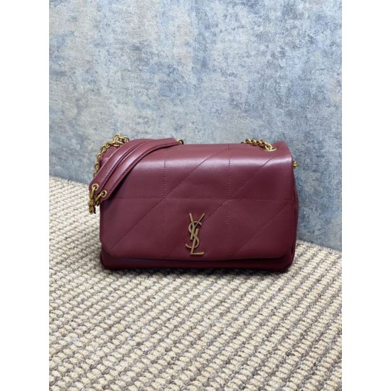 Replica Borse Imitazioni a tracolla media YSL Saint Laurent Jamie 4.3 Borgogna