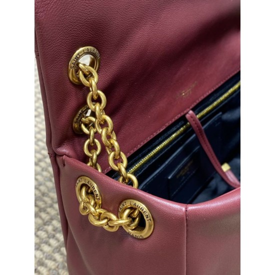Replica Borse Imitazioni a tracolla media YSL Saint Laurent Jamie 4.3 Borgogna