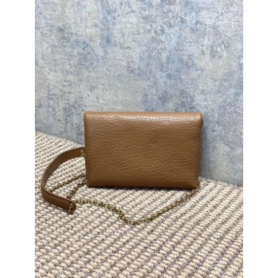 Replica Borsa a tracolla classica Calypso Mini YSL Saint Laurent con catena Marrone Imitazioni Replica Borsa a tracolla classica Calypso Mini YSL Saint Laurent con catena Marrone