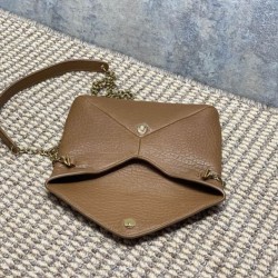 Replica Borsa a tracolla classica Calypso Mini YSL Saint Laurent con catena Marrone Imitazioni Replica Borsa a tracolla classica Calypso Mini YSL Saint Laurent con catena Marrone
