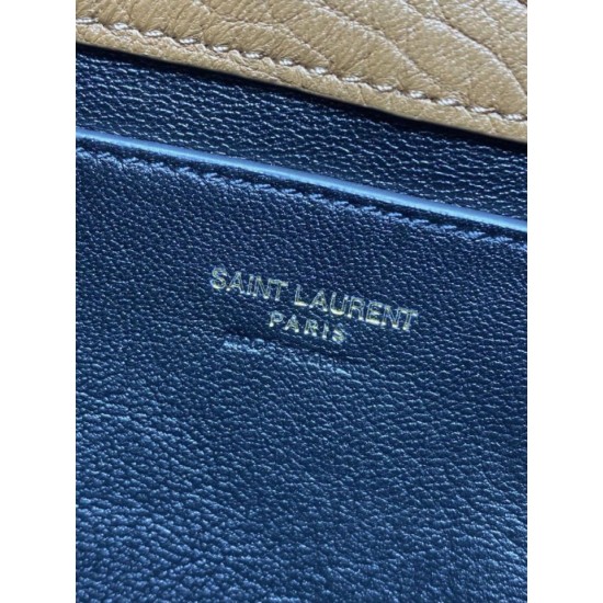 Replica Borsa a tracolla classica Calypso Mini YSL Saint Laurent con catena Marrone Imitazioni Replica Borsa a tracolla classica Calypso Mini YSL Saint Laurent con catena Marrone