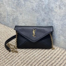 Replica Bora Pari a tracolla classica Calypso Mini YSL Saint Laurent con catena Nero