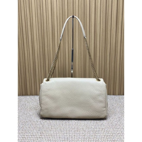 Replica Borsa a tracolla grande YSL Saint Laurent Calypso beige Imitazioni Replica Borsa a tracolla grande YSL Saint Laurent Calypso beige