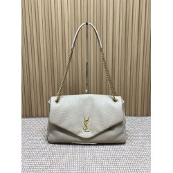 Borsa a tracolla grande YSL Saint Laurent Calypso beige
