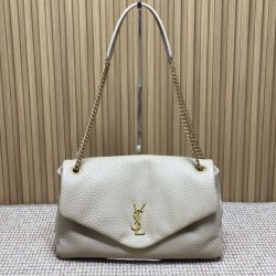 Replica Borsa a tracolla grande YSL Saint Laurent Calypso beige