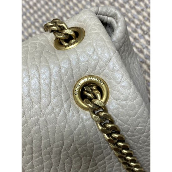 Replica Borsa a tracolla grande YSL Saint Laurent Calypso beige Imitazioni Replica Borsa a tracolla grande YSL Saint Laurent Calypso beige