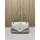Replica Borsa a tracolla grande YSL Saint Laurent Calypso beige Imitazioni Replica Borsa a tracolla grande YSL Saint Laurent Calypso beige