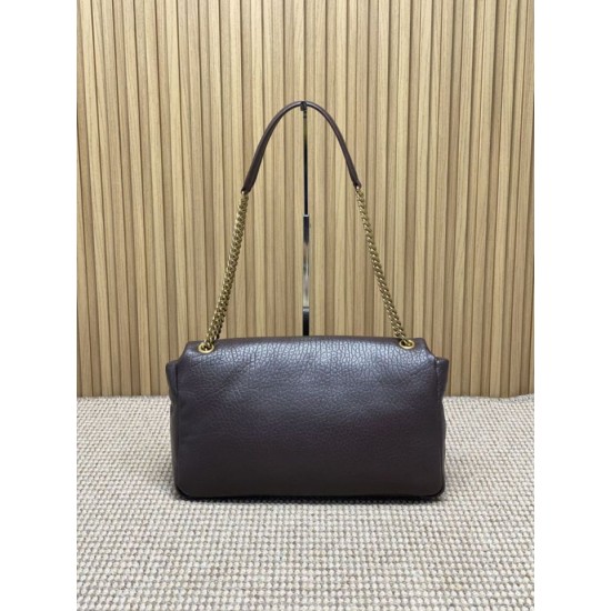 Replica Borsa a tracolla grande YSL Saint Laurent Calypso Caffè Imitazioni Replica Borsa a tracolla grande YSL Saint Laurent Calypso Caffè