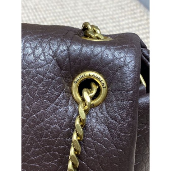 Replica Borsa a tracolla grande YSL Saint Laurent Calypso Caffè Imitazioni Replica Borsa a tracolla grande YSL Saint Laurent Calypso Caffè