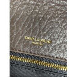 Borsa a tracolla grande YSL Saint Laurent Calypso Caffè Borsa a tracolla grande YSL Saint Laurent Calypso Caffè