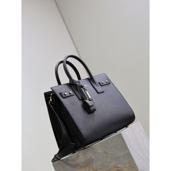 Replica Borsa tote Sac De Jour piccola/media/grande YSL Saint Laurent nera hardware dorato Imitazioni Replica Borsa tote Sac De Jour piccola/media/grande YSL Saint Laurent nera hardware dorato