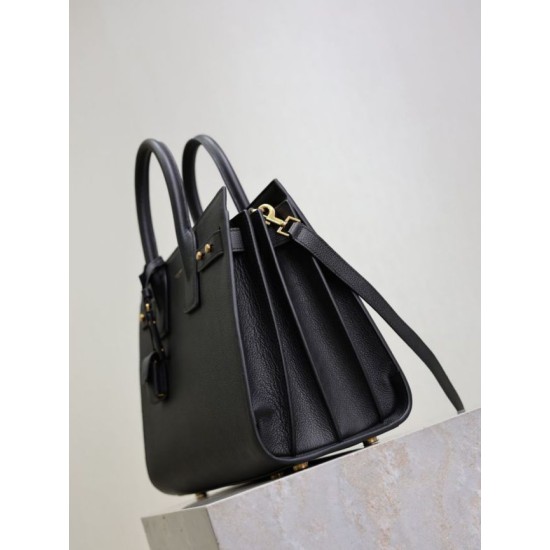 Replica Borsa tote Sac De Jour piccola/media/grande YSL Saint Laurent nera hardware dorato Imitazioni Replica Borsa tote Sac De Jour piccola/media/grande YSL Saint Laurent nera hardware dorato