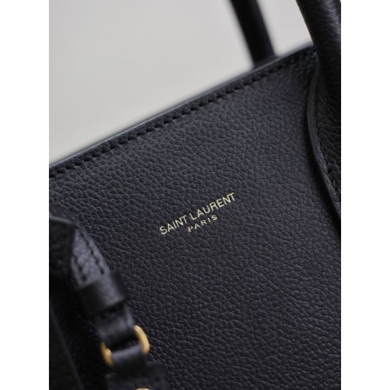 Replica Borsa tote Sac De Jour piccola/media/grande YSL Saint Laurent nera hardware dorato Imitazioni Replica Borsa tote Sac De Jour piccola/media/grande YSL Saint Laurent nera hardware dorato