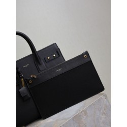 Borsa tote Sac De Jour piccola/media/grande YSL Saint Laurent nera hardware dorato Borsa tote Sac De Jour piccola/media/grande YSL Saint Laurent nera hardware dorato